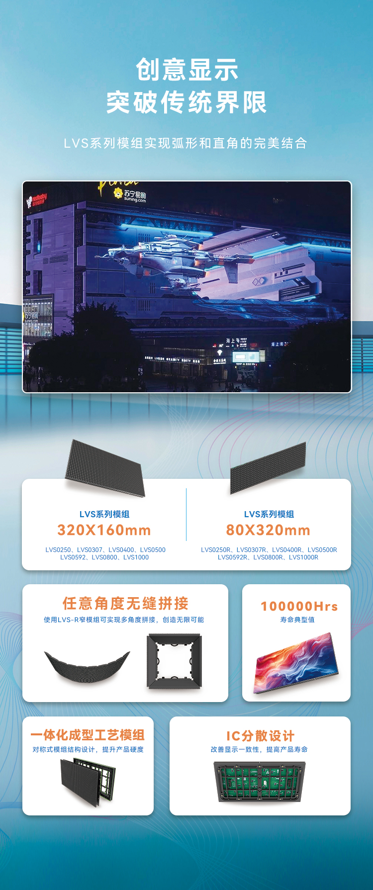 ag尊龙平台高质量户外全彩显示产品：LVS系列与CV-18L系列